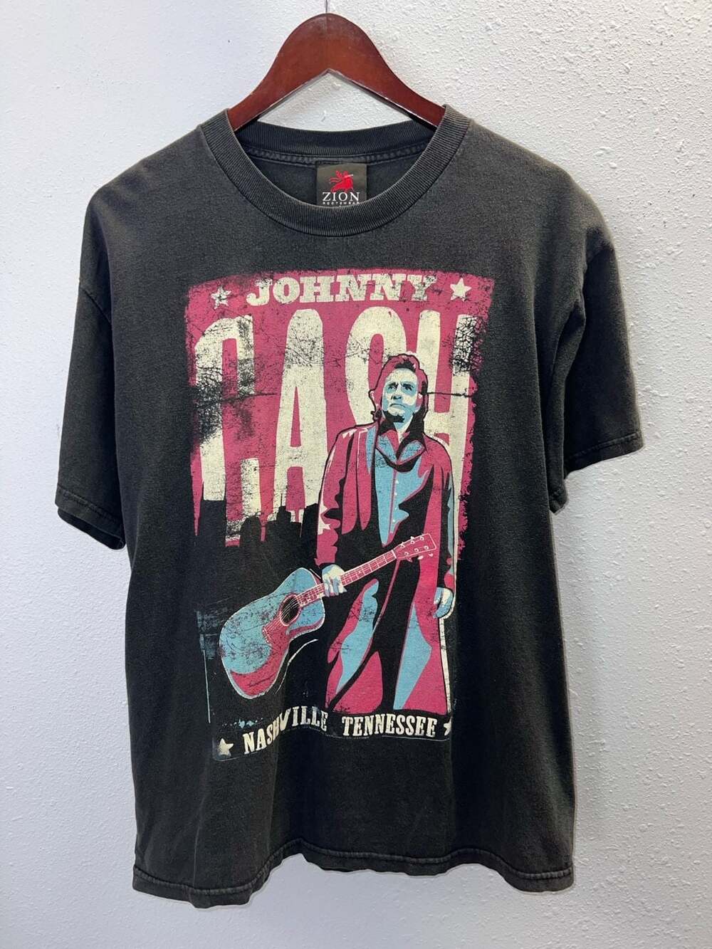 Vintage 2011 Johnny Cash Nashville Tennessee Band T-Shirt Graphic Tee L 0621
